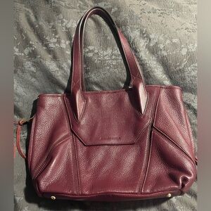 Burgundy Leather Aimee Kestenberg Tote Bag